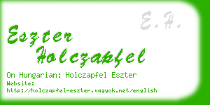 eszter holczapfel business card